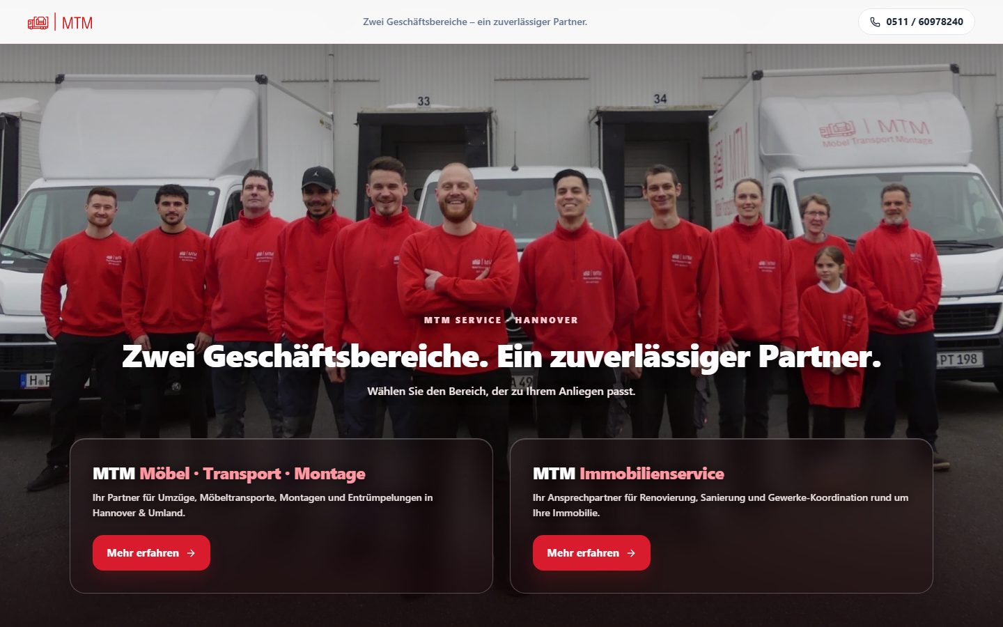 Startseite von MTM Service Hannover